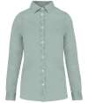 NS503 Native Spirit Ladies Washed Long Sleeve Shirt washed jade green colour image